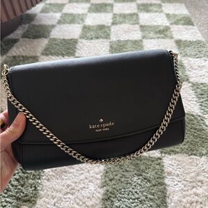 Kate Spade Black Crossbody Bag with Chain Strap